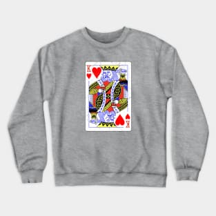 Leo King of Hearts (Grunged) Crewneck Sweatshirt